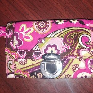 Vera Bradley Pink and Brown Floral Wallet
